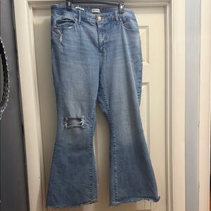 Ava & Viv Light Blue Distressed Flare Jeans